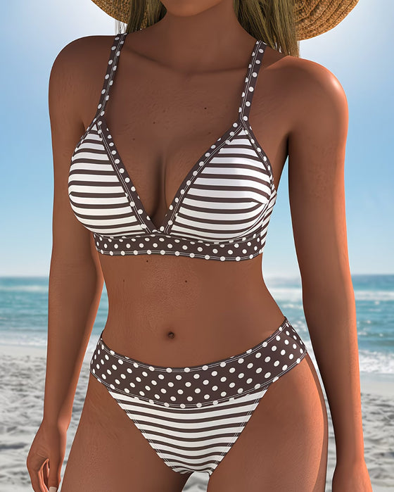 Bikini Gestreept Stippenprint Mode