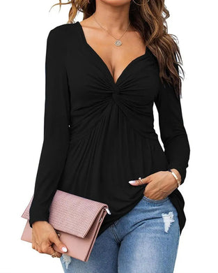 Blouse V-Hals Casual Mode