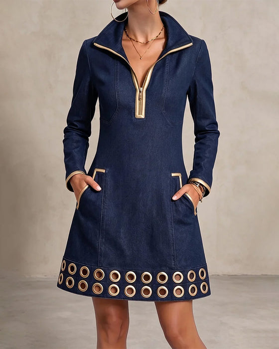Jurk Rits Zak Casual