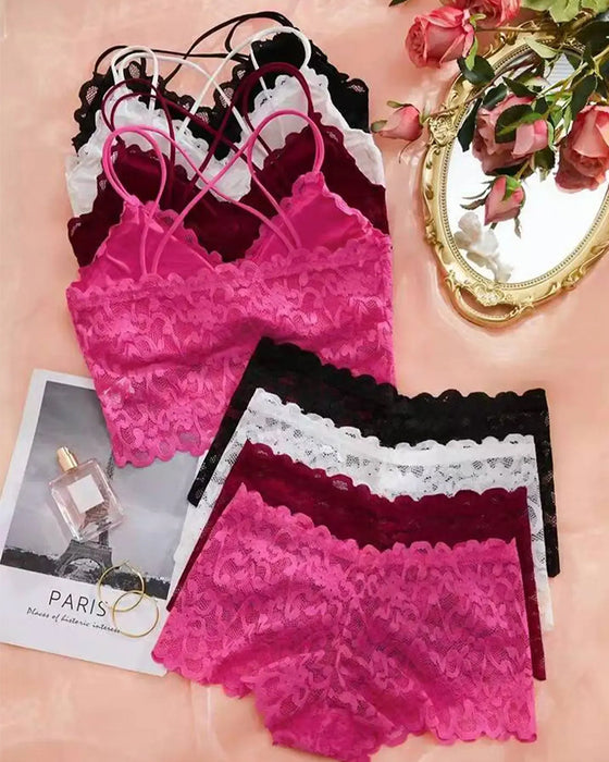 Lingerie Set Kant Uitsnijding Rug
