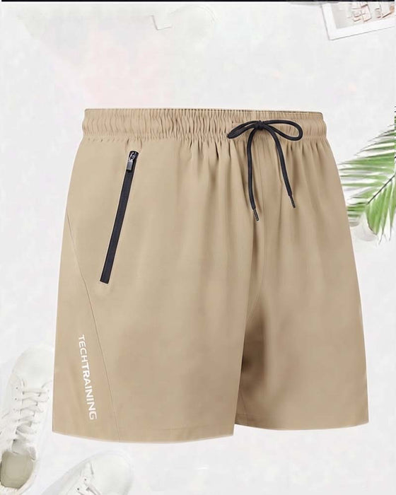 Shorts Trekkoord Rits Elastische Taille