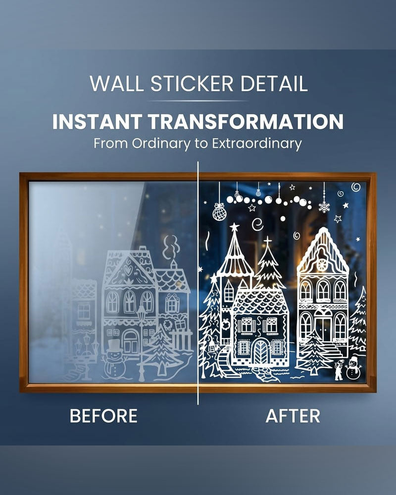 Kerstdorp Raamstickers