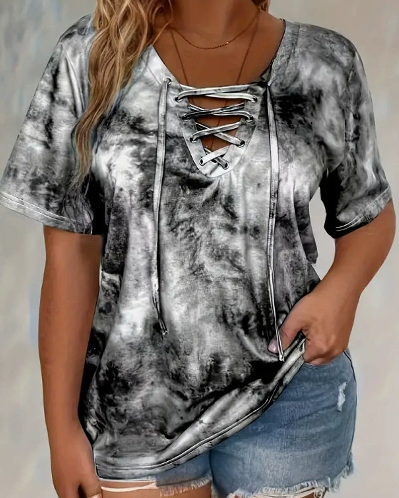 Blouse Tie-Dye Print