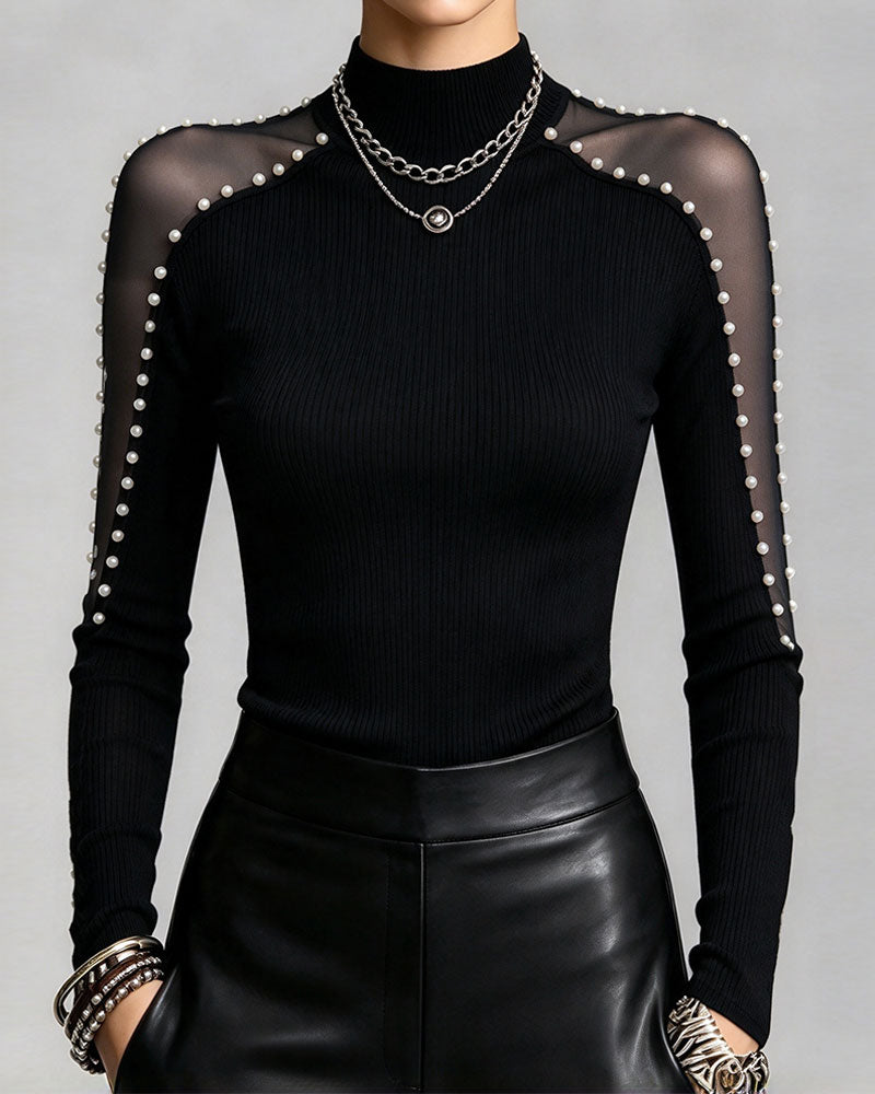 Top Halve Coltrui Effen Patchwork