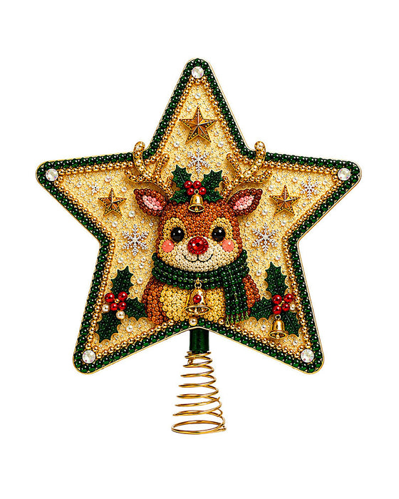 DIY Vijfpuntige Ster Diamant Schilderij Kerstboom Topper