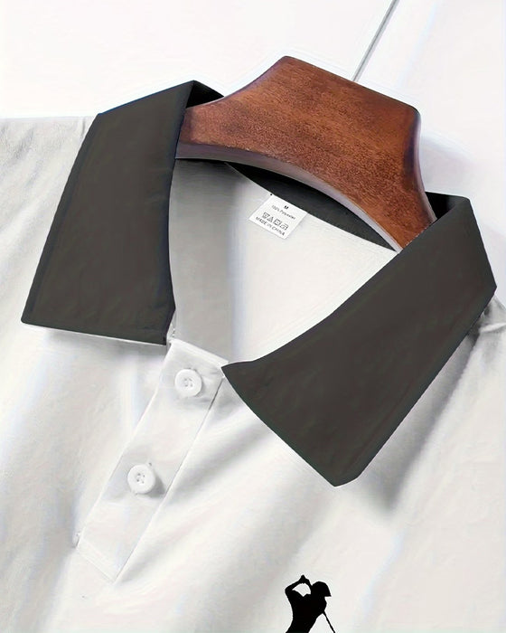 Heren T-Shirt Casual Met Kraag