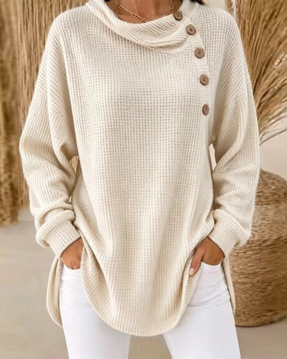 Gebreide Top Casual Colkraag