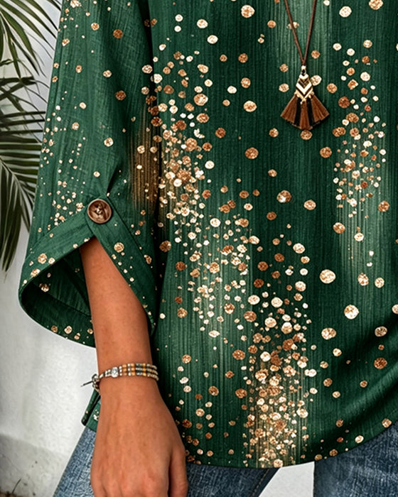 Blouse Rondhals Polka Dot
