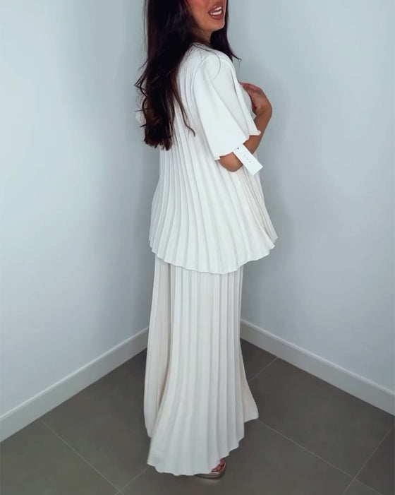 Effen kleur geplooide losse sets