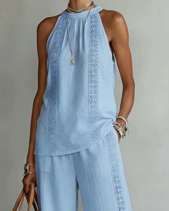 Tweedelig Set Hollow Out Halter