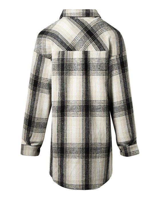 Casual geruite print zak overhemd