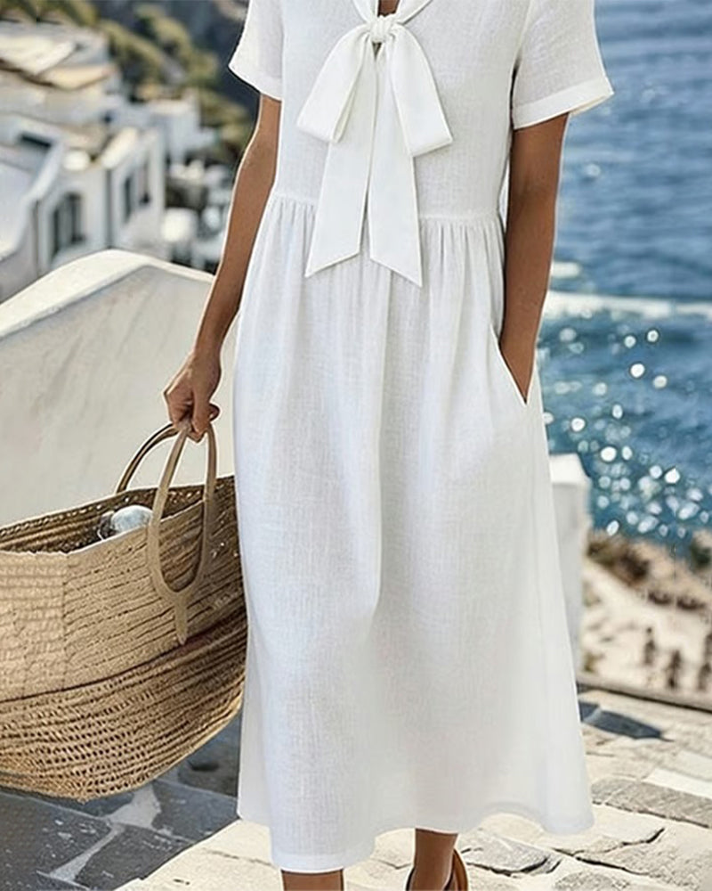 Jurk Elegant Korte Mouwen A-Lijn