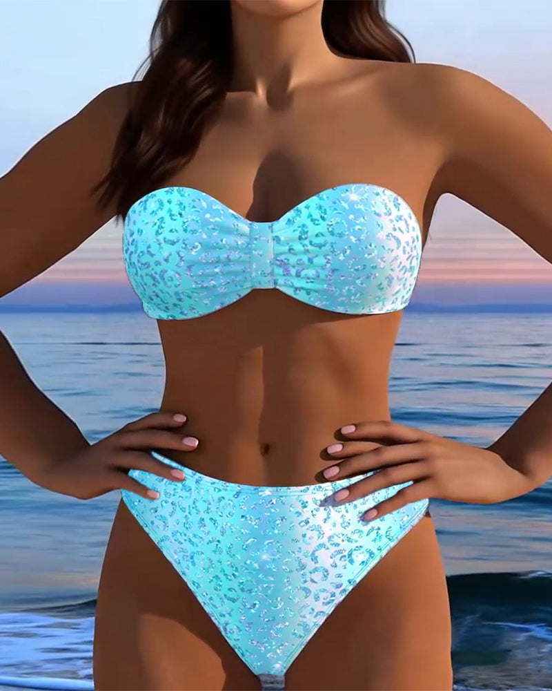 Bikini Luipaardprint Bandeau