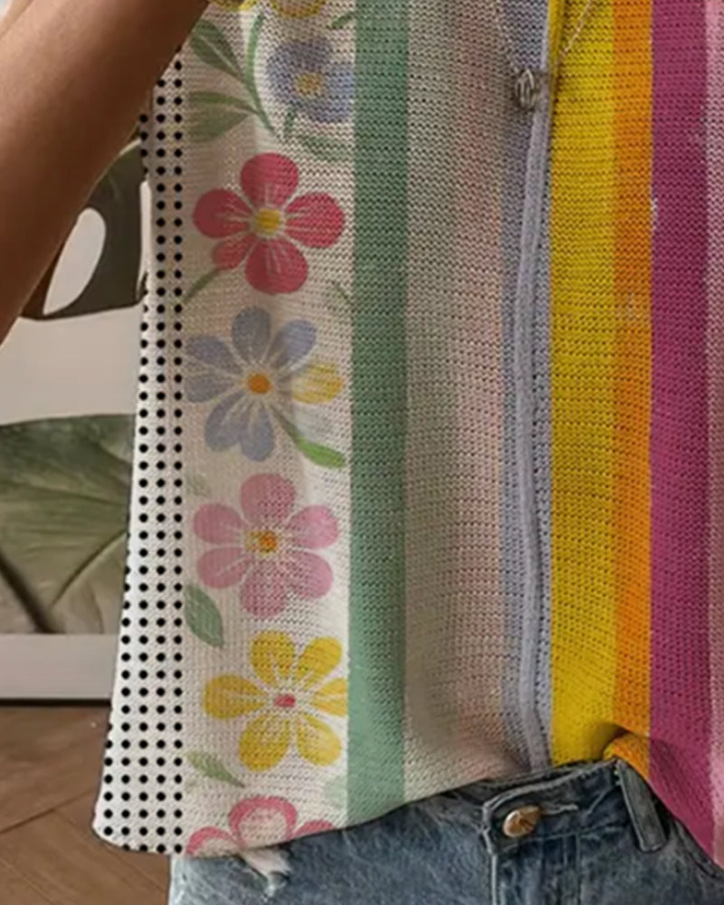 Pullover Met Stippen Regenboogstrepen