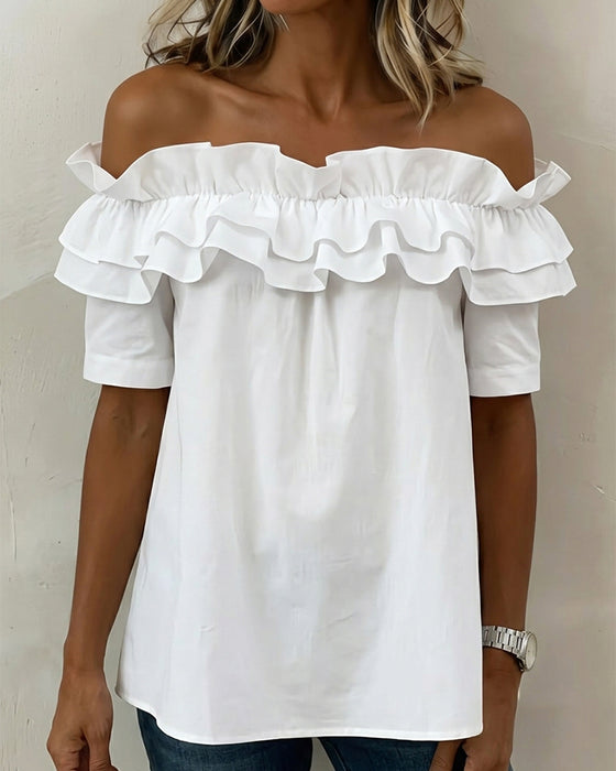 Blouse Ruches Off-The-Shoulder