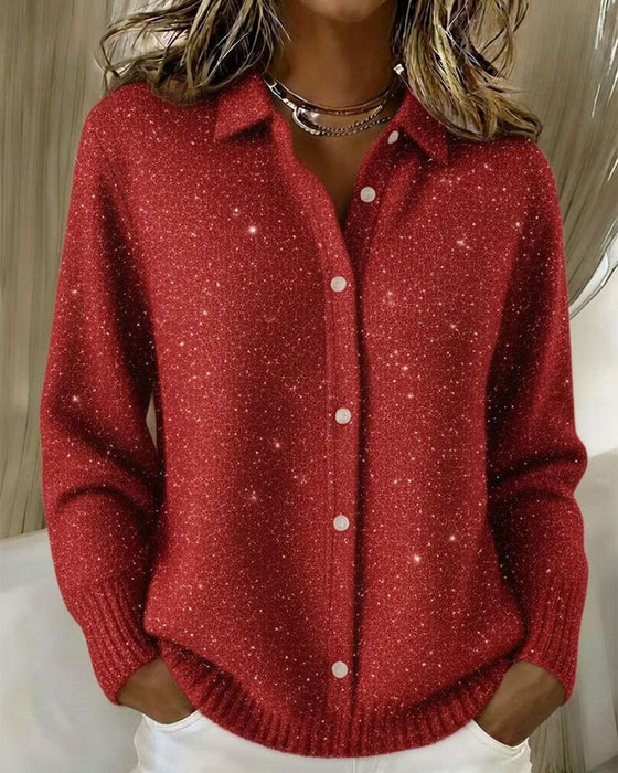 Cardigan Slag Casual Lange Mouw