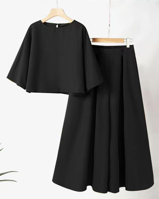 Set Effen Driekwart Mouw Lange Broek Tweedelig