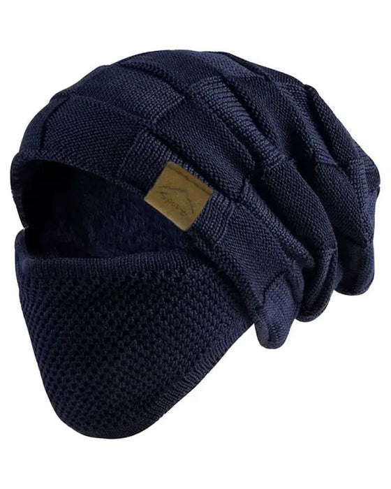 Gebreide Muts Masker Set Winter Muts Gezicht Oor Bedekking