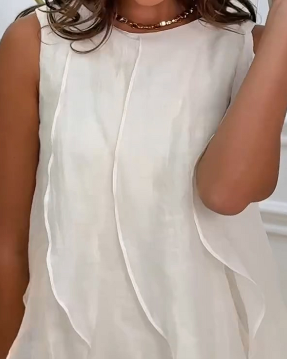 Jurk Mouwloos Ruffle Elegant