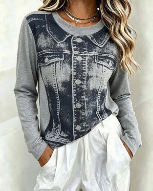 Top Rondhals Print