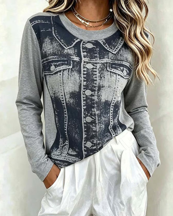 Top Rondhals Print
