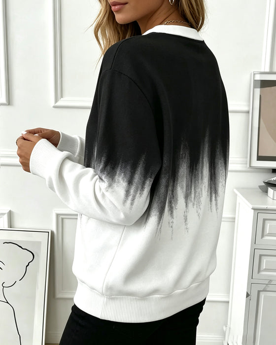 Sweatshirt Casual Verloop Lange Mouwen