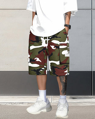 Shorts Heren Meerdere Zakken Trekkoord Cargo