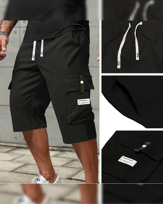 Broek Heren Casual Trekkoord Capri Cargo
