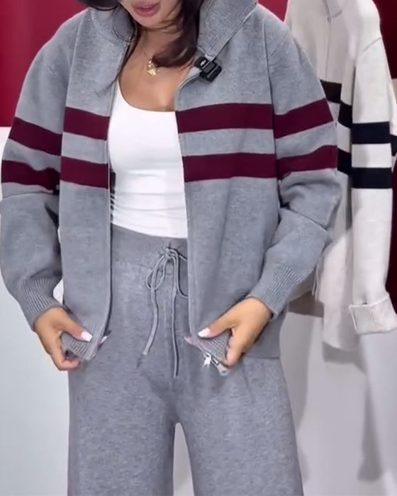 Cardigan Sportief Gestreept Polo