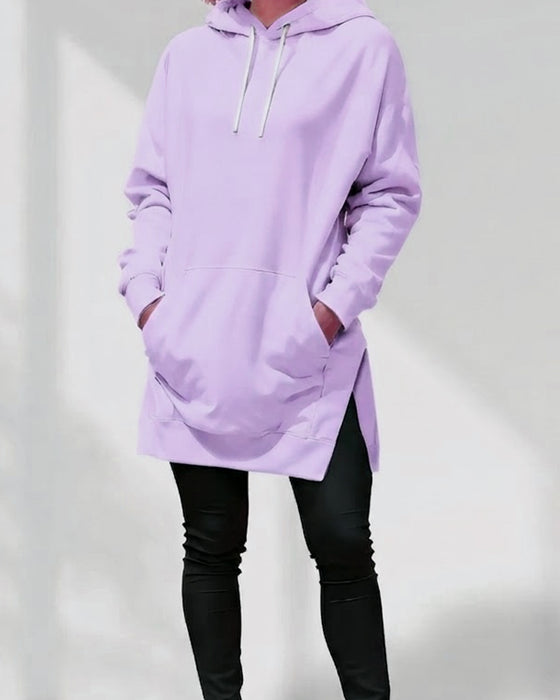 Hoodie Effen Loose Fit Trekkoord