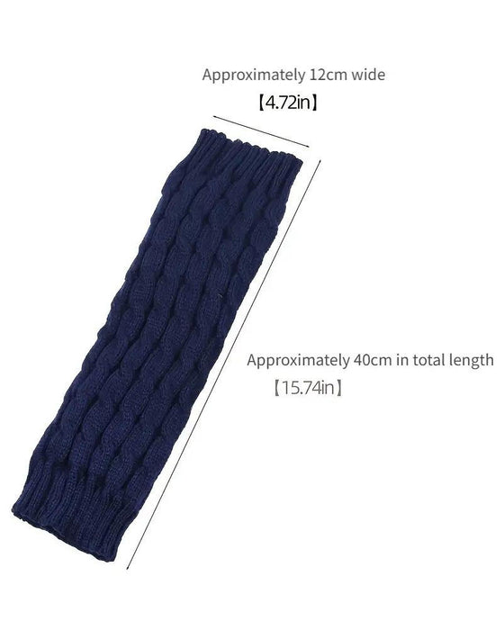 Fleece Gevoerde Kabelgebreide Beenwarmers Thermische Laarzenmanchetten