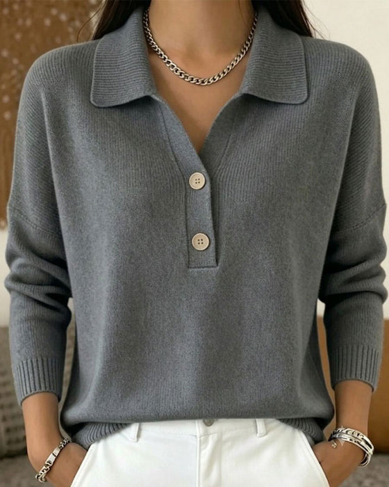 Pullover Half-Knoop Knoop Casual