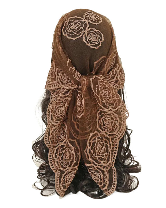 Bloemen Mesh Scallop Design Bandana