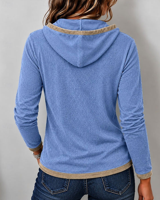 Top Trekkoord Contrastrijk Slim Fit