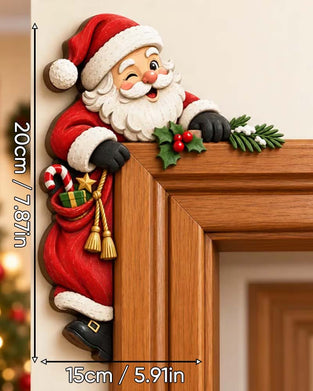 Decoratie Kerst Gluur Deurkozijn Hoek