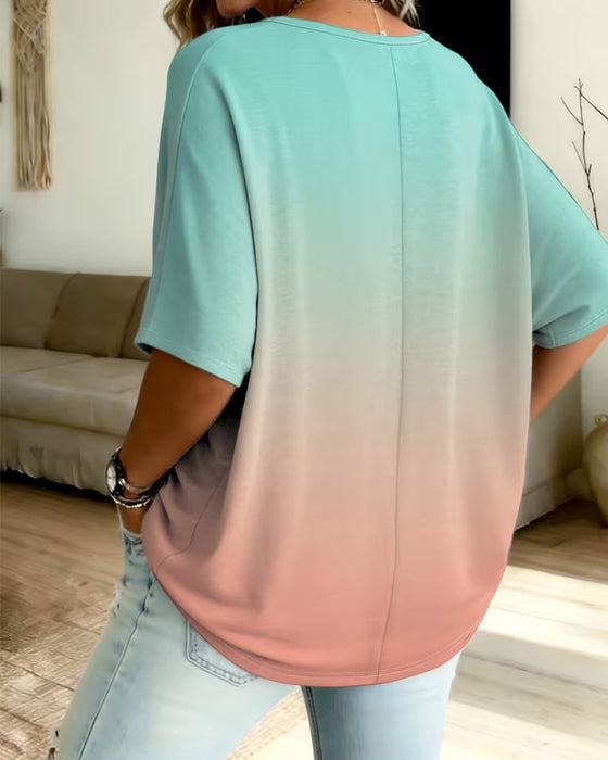Top Bohemien V-Hals Ombre