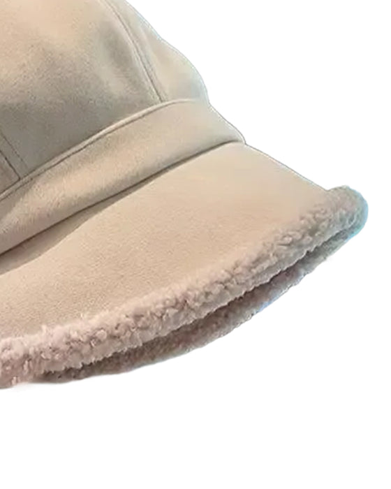 Hoed Dames Effen Pluche Vissershoed Warm