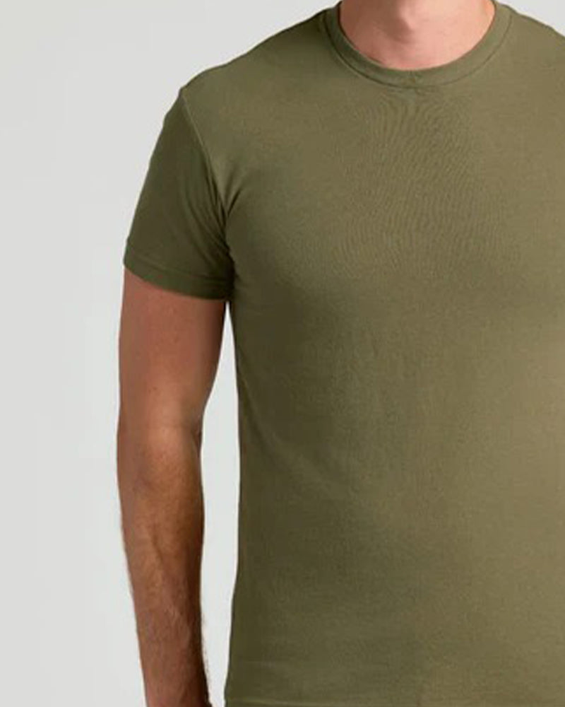 Top Heren Effen Korte Mouw