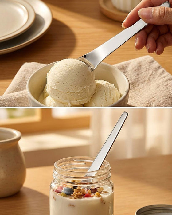 Lange Steel Dessertlepel