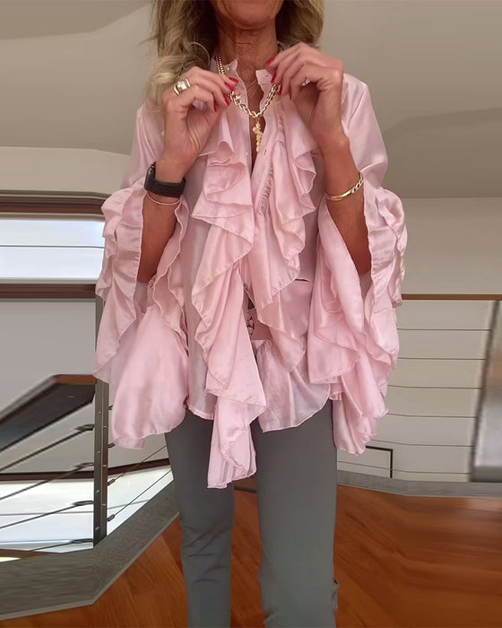 Blouse Modieus Gerimpeld