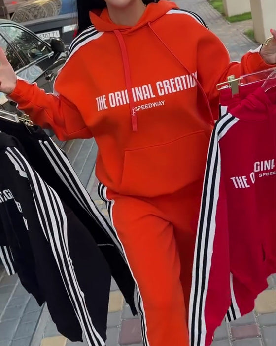 Set Gestreept Casual Lange Mouw