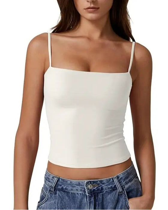 Cami Top Bandjesloos Rechte Hals Bandjes