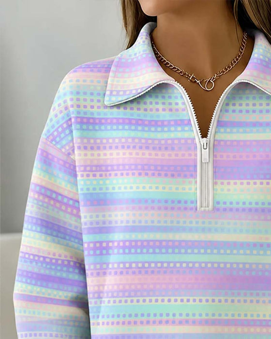 Sweatshirt Revers Lange Mouwen