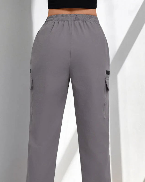 Pants Koord Los Casual Cargo