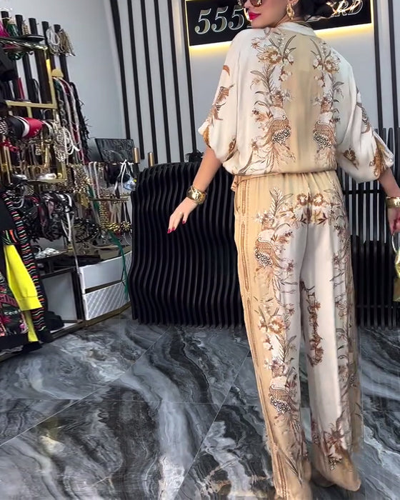 Wijd-Pijpen Pak Temperament Staande Kraag Rits