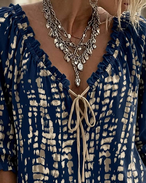 Blouse Bohemian Ruffle Strik