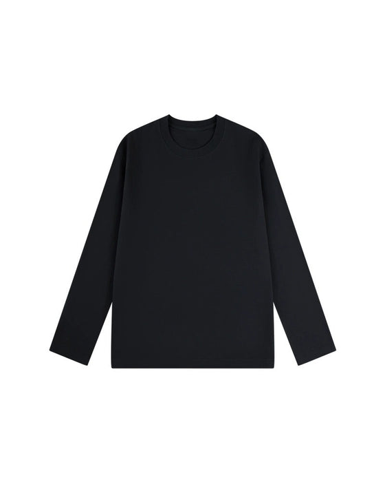 T-Shirt Heren Ronde Hals Lange Mouw Split