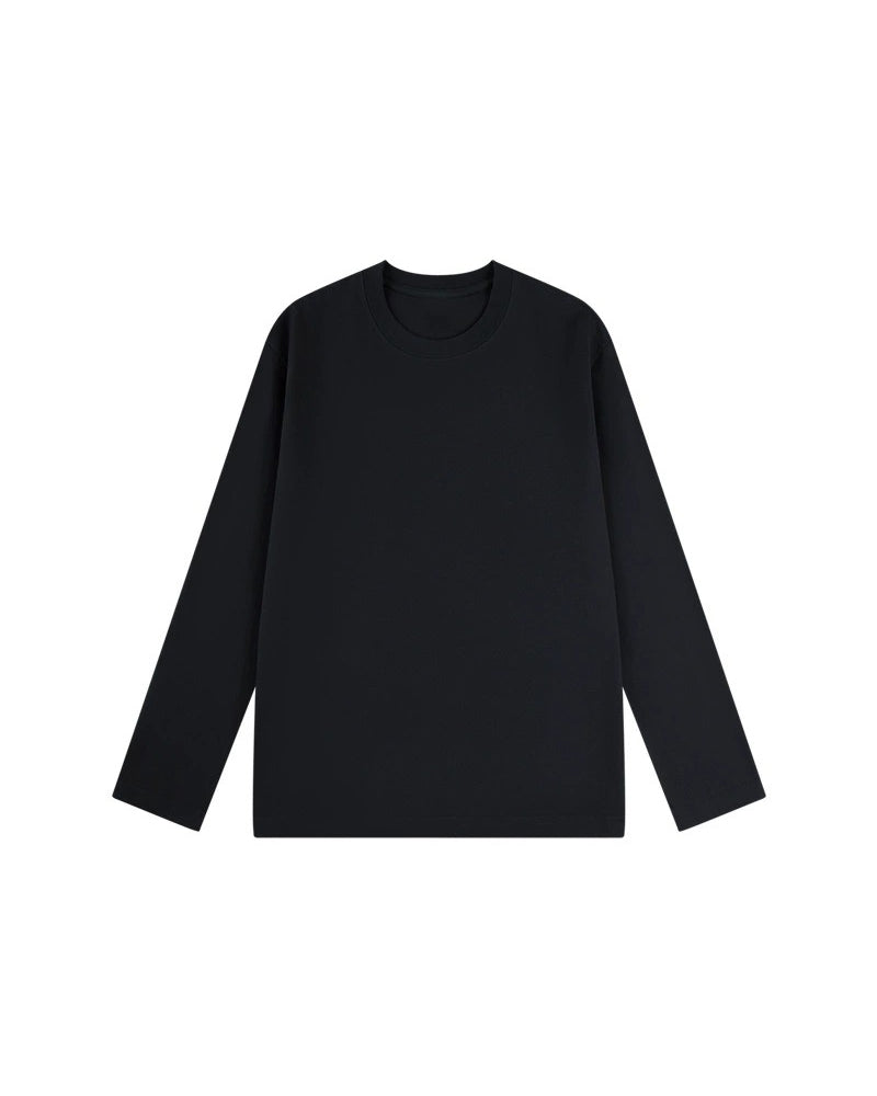 T-Shirt Heren Ronde Hals Lange Mouw Split