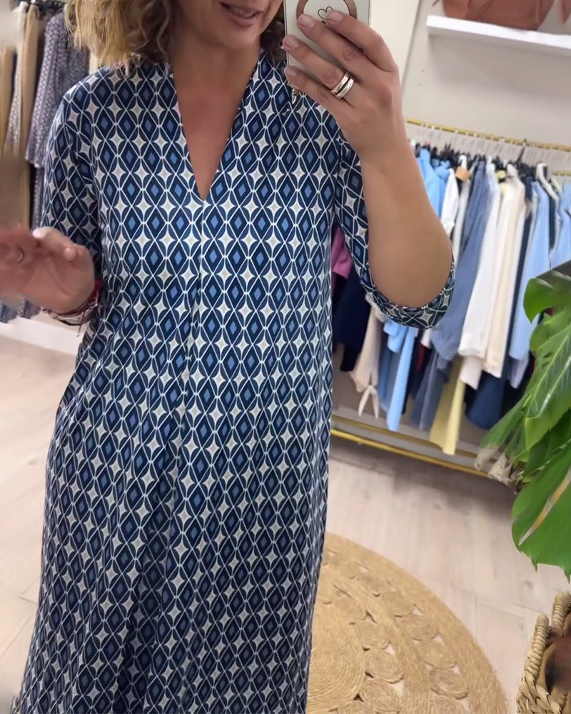 Jurk Geometrisch Print Maxi