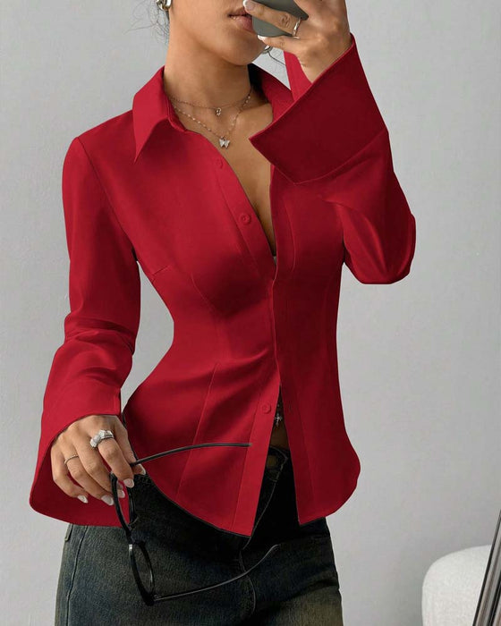 Elegante Slim-Fit Vrouwenblouse